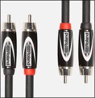 cover Roland Interconnect Cables, Dual RCA-RCA, Black Series 10 Foot